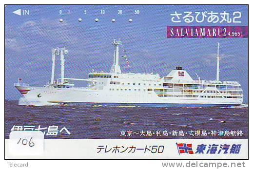 Telefonkarte Télécarte Ship Bateau Schiff Schip Boot (106)  Phonecard Japon Japan - Barcos