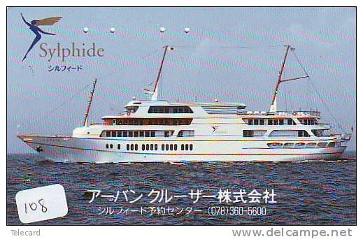 Telefonkarte Télécarte Ship Bateau Schiff Schip Boot (108)  Phonecard Japon Japan - Barcos