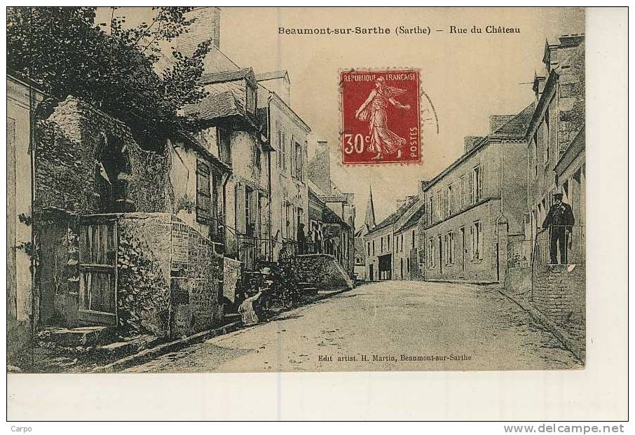 BEAUMONT-SUR-SARTHE. - Rue Du Chateau. - Beaumont Sur Sarthe