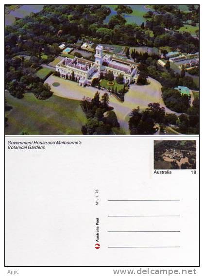 Australie.  Stonington Mansion . Style Italien Et Jardin Botanique. Melbourne (entier Postal) - Melbourne