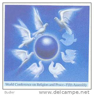 AUSTRALIA : 1989 : Post. Stat. : World Conference On Religion And Peace :DUIF,PIGEON,DOVE,AARDBOL,GLOBE, - Postal Stationery