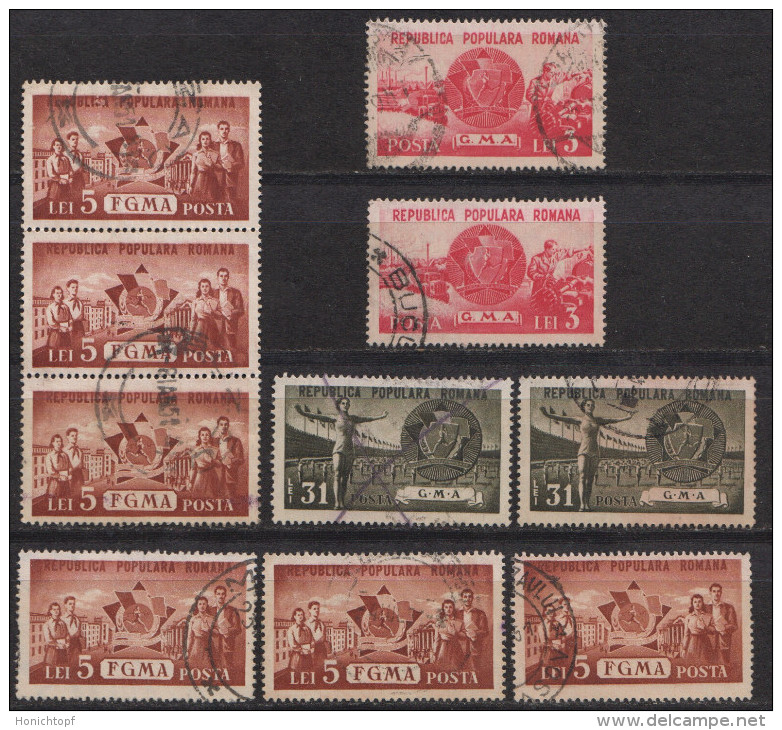 Rumänien; 1950; Michel 1242/4/6 O; Volkssport - Used Stamps