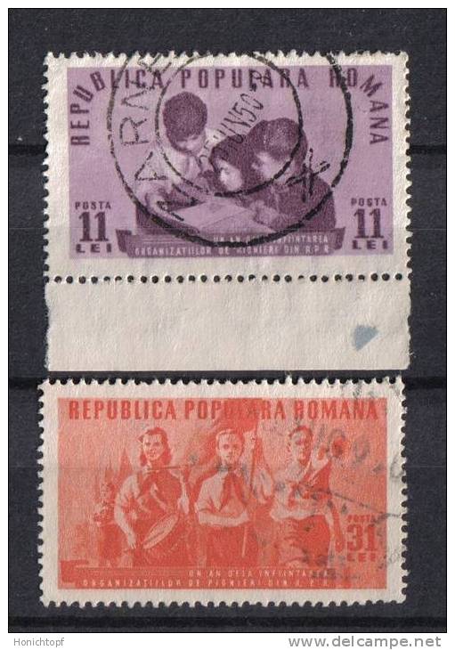 Rumänien; 1950; Michel 1227/8 O; Jungpioniere - Oblitérés