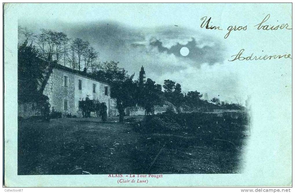 30 - GARD - ALAIS - LIEU DIT " LA TOUR POUGET " Au CLAIR De LUNE - CLICHE 1900 - Alès