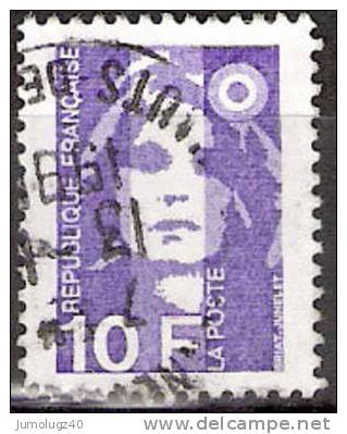 Timbre France Y&T N°2626 (01) Obl. Marianne Du Bicentenaire. 10 F. 00. Violet. Cote 0.30 € - 1989-1996 Bicentenial Marianne