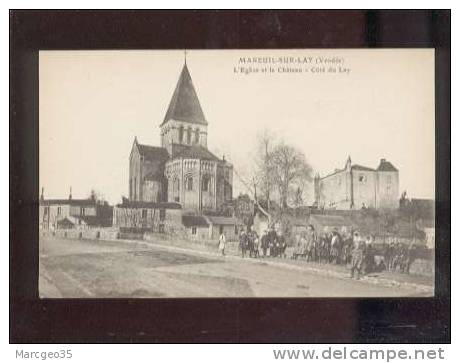 22843 Mareuil Sur Lay L'église & Le Château Côté Du Lay Pas D'édit.animée Belle Carte - Mareuil Sur Lay Dissais