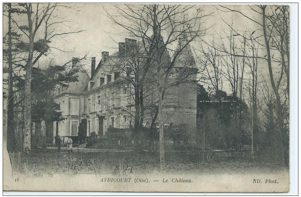 60, Oise, AVRICOURT,188 Habitants, Le Chateau;Scan Recto-Verso - Autres & Non Classés