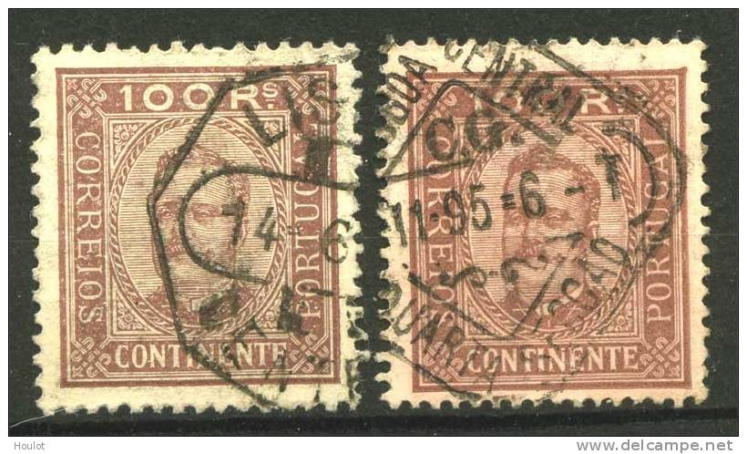 Portugal Mi. N° 74 B + C Gestempelt;1892/94. Freimarken: König Carlos I - Oblitérés