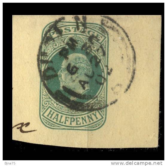 Royaume-uni  1902  Entier Postal Stationnary - Prepaid - Sur Fragment - Sheet  - Oblitéré DUBLIN / Edouard - Stamped Stationery, Airletters & Aerogrammes