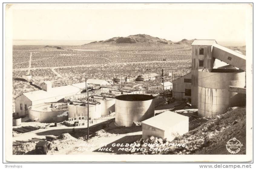 RPPC REAL PHOTO GOLDEN QUEEN MILL MINE MOJAVE CALIFORNIA 1940 - Other & Unclassified