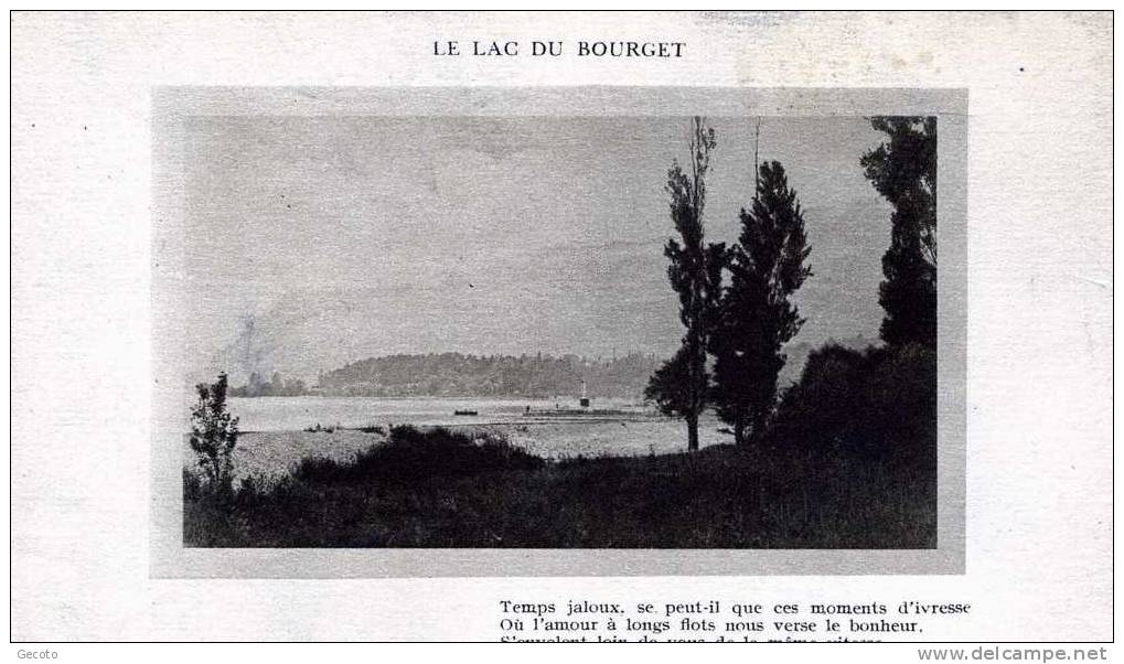 Poême De Lamartine - Le Bourget Du Lac