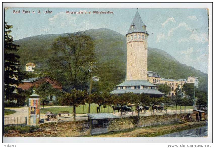 Allemagne--BAD EMS A.d Lahn --1919--Wasserturm A.d Wilthelsallee  N° 32 Série 646 - Bad Ems