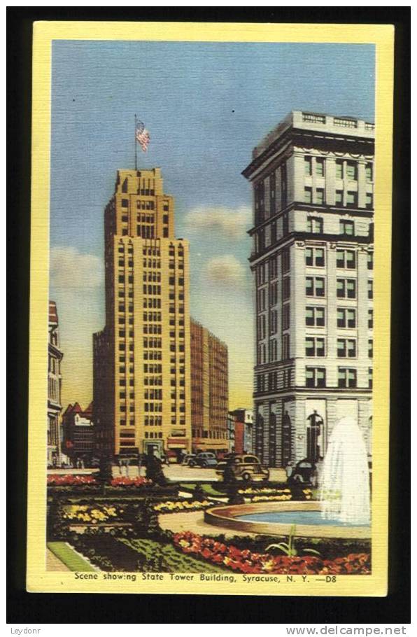 Scene Showing State Tower Building, Syracuse, New York - Syracuse