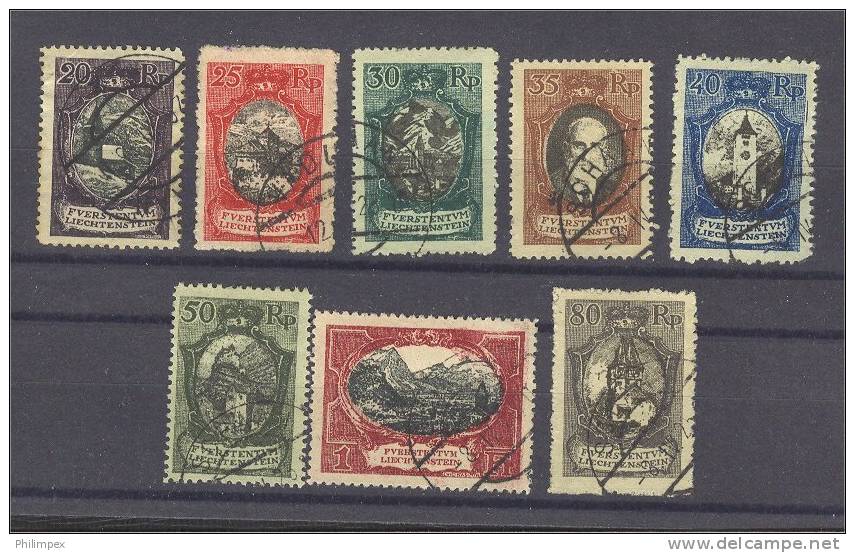 LIECHTENSTEIN DEFINITIVES 1921, NICELY USED SET - Used Stamps