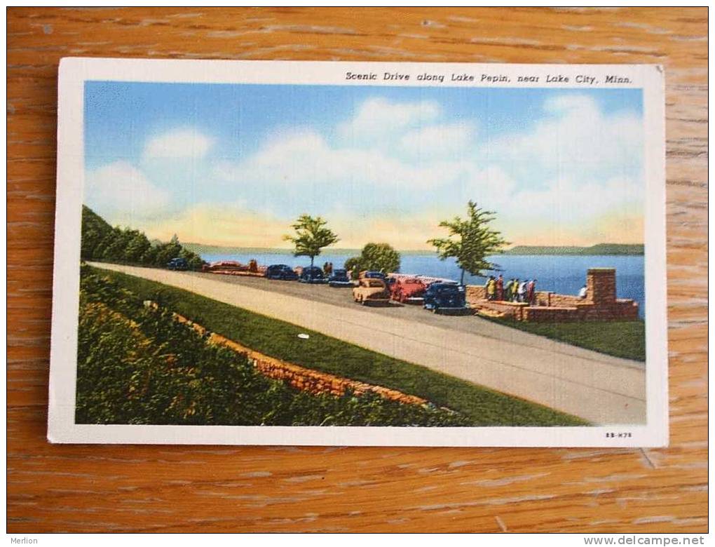 Scene Drive Along Lake Pepin Near Lake City Minnesota   Cca 1940´s    VF+  D10116 - Otros & Sin Clasificación