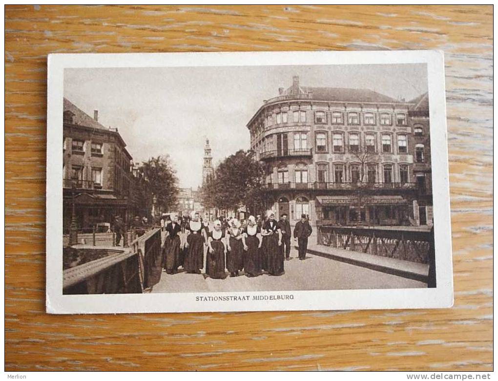 Middelburg Stationsstraat Animation Cca 1910-  VF+ D10129 - Middelburg