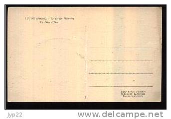 Jolie CP Ancienne 85 Luçon - Le Jardin Dumaine La Pièce D'Eau - Ed Bergevin Signée Ramuntcho - Lucon