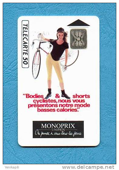 ( 1377 ) - MONOPRIX - 50.U - (  F 124  ) - SC4an - " Point " Rouge Au Verso - *** LUXE *** - Cote : 80 Euros - - 1990