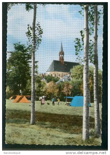 CPSM - Chablis (89) - Le Camping - Au Fond L' église Saint Martin ( Ed. MAGE 2 A) - Chablis