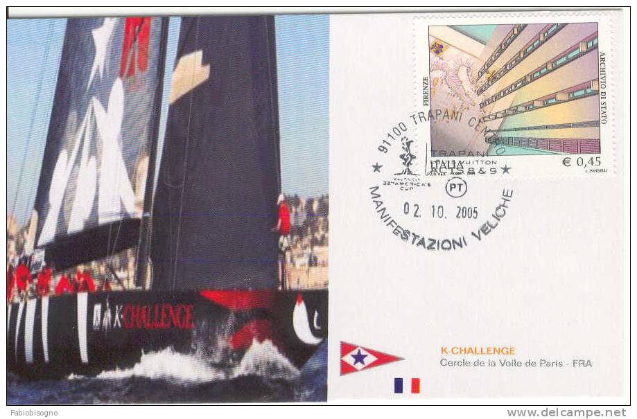 02.10.2005 Trapani - Luis Vuitton ACTS 8 & 9 Manifestazione Veliche - Postcard K-Challenge - Sailing