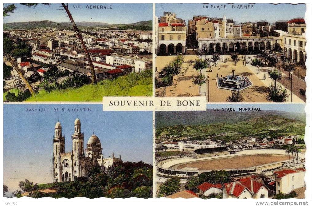 ALGERIE BONE Cpa Couleur Multivues - Annaba (Bône)