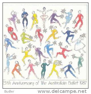 AUSTRALIA : 1987 : Post. Stat. : 25th Anniversary Of The AUSTRALIAN BALLET : BALLET,DANCE,, - Interi Postali