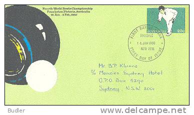 AUSTRALIA : 1980 : Post. Stat. : Fourth WORLD BOWLS CHAMPIONSHIP : BOWLING, - Ganzsachen