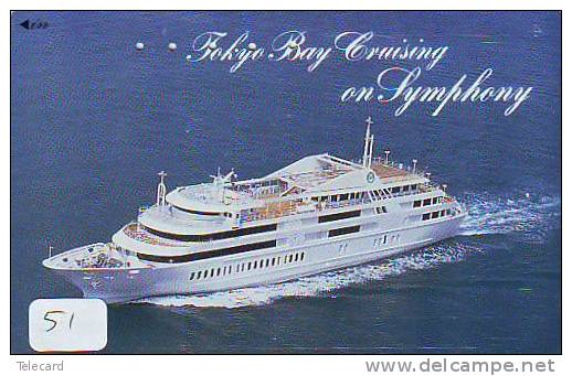 Telefonkarte Télécarte Ship Bateau Schiff Schip Boot (51)  Phonecard Japon Japan - Barcos