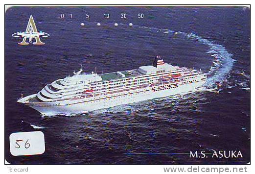 Telefonkarte Télécarte Ship Bateau Schiff Schip Boot (56)  Phonecard Japon Japan - Barcos