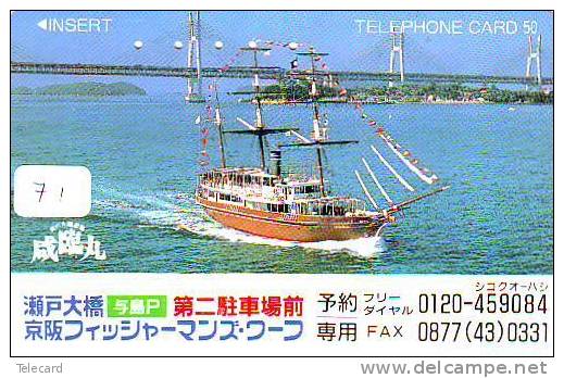 Telefonkarte Télécarte Ship Bateau Schiff Schip Boot (71)  Phonecard Japon Japan - Barcos