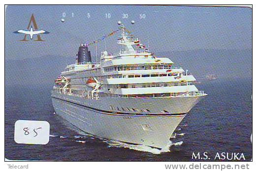 Telefonkarte Télécarte Ship Bateau Schiff Schip Boot (85)  Phonecard Japon Japan - Boats