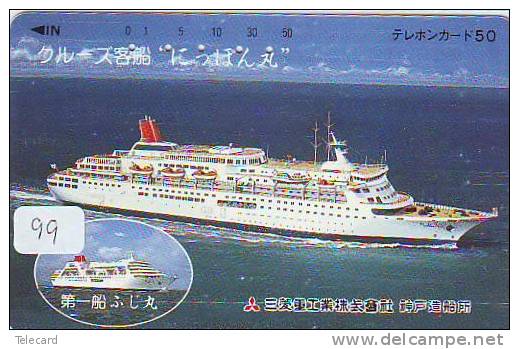 Telefonkarte Télécarte Ship Bateau Schiff Schip Boot (99)  Phonecard Japon Japan - Boats