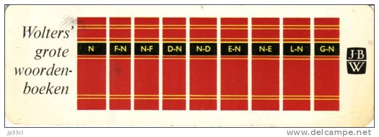 Marque-Pages Wolters' Grote Woordenboek (vers 1960) - Marque-Pages