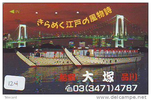 Telefonkarte Télécarte Ship Bateau Schiff Schip Boot (124)  Phonecard Japon Japan - Boats