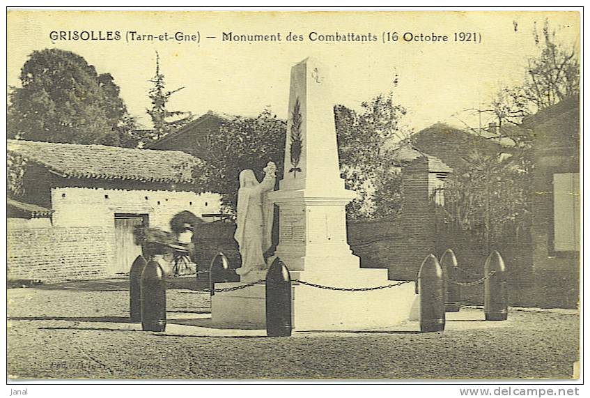 (SCAN.3977)  - GRISOLLES-MONUMENT DES COMBATTANTS- - Grisolles