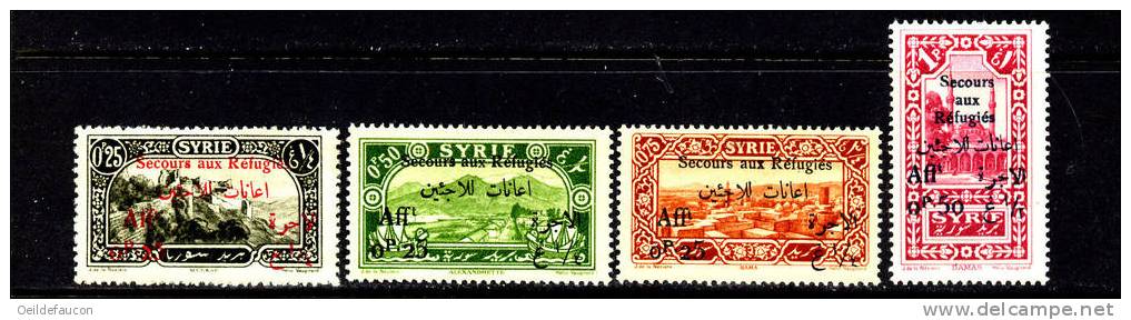 SYRIE - Yvert - 167/78* - Cote 36 € - Réfugiés