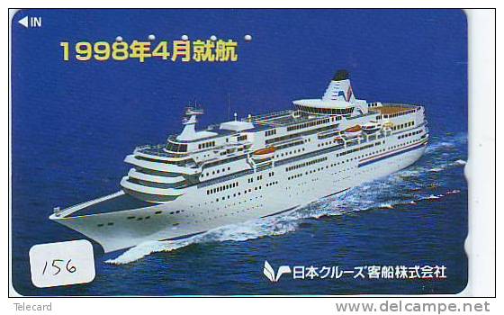Telefonkarte Télécarte Ship Bateau Schiff Schip Boot (156)  Phonecard Japon Japan - Boats