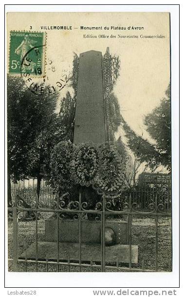 CPA 93.-VILLEMOMBLE.-Monument Du Plateau D'Avron.-iop 201 - Villemomble