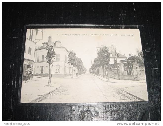 MONTREUIL-SOUS-BOIS - BOULEVARD DE L´HOTEL DE VILLE - 93 SEINE SAINT DENIS - Carte Postale De France - Montreuil