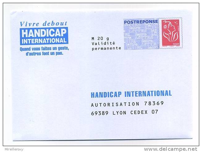 PAP REPONSE POSTREPONSE HANDICAP INTERNATIONAL - Prêts-à-poster:Answer/Lamouche