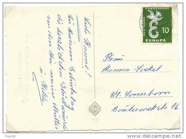 Europa Cept 1958 Als Postkarte Bundesrepublik Deutschland Gelaufen, - Lettres & Documents