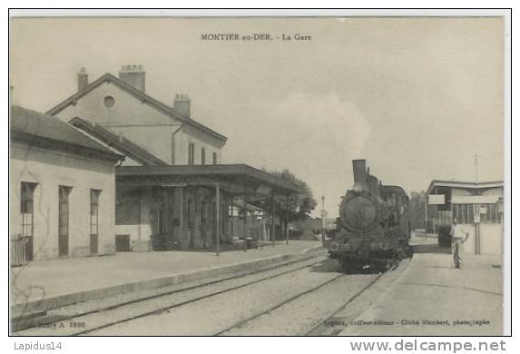 03 C/ CPA  MONTIER EN DER   (haute Marne)   LA GARE - Montier-en-Der