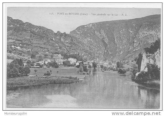 38) FL) PONT EN ROYANS, Vue Générale Sur Le Lac, P.L. 156, (bistre Clair) - Pont-en-Royans