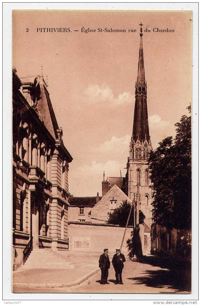K9 - PITHIVIERS - église Saint-Salomon Rue Du Chardon (jolie Carte Animée) - Pithiviers