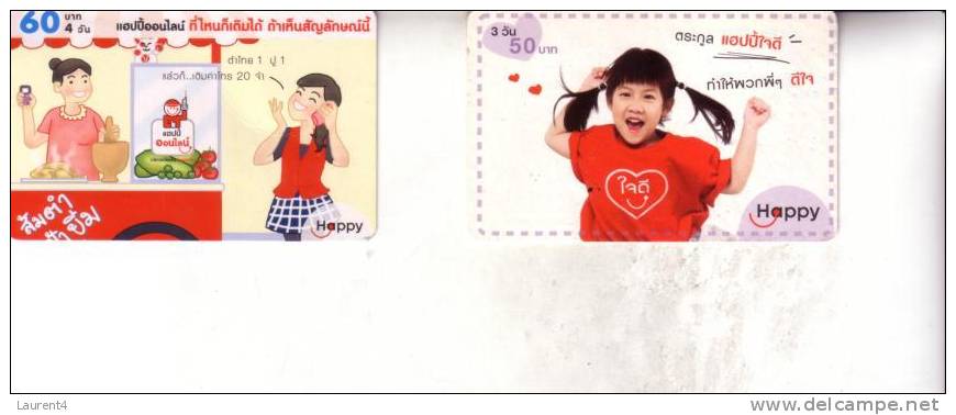 2 Thailand Phonecard - 2 Telecarte De Thailand - Children - Thaïland