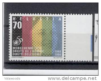 Svizzera - Serie Completa Nuova: 50° Anniversario Della Dichiarazione Dei Diritti Dell'uomo - Unused Stamps