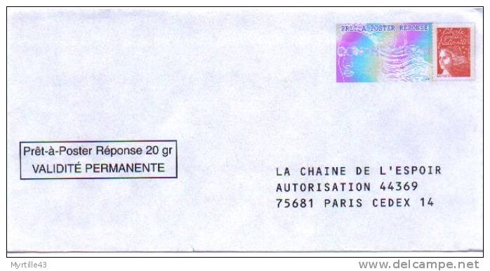 PAP Réponse La Chaine De L´espoir Neuf - Sans Numéro - N° Interne 03 04/33/01 - Listos Para Enviar: Respuesta /Luquet