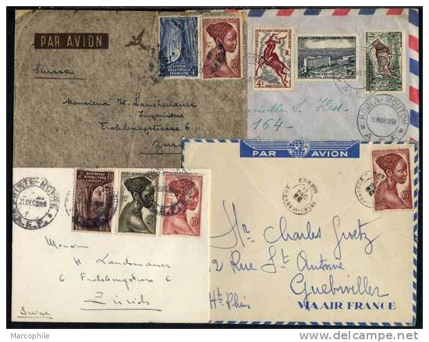 AEF / LOT DE 8 LETTRES AVION (2 Scannages) - Other & Unclassified