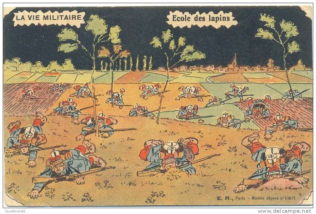 La Vie Militaire.L'école Des Lapins.1911. - Humoristiques