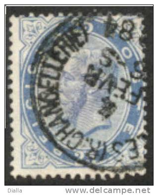 °1883 40, Cachet BRUXELLES (R. CHANCELLERIE) 1884, Cote € 40.00 - 1883 Leopold II